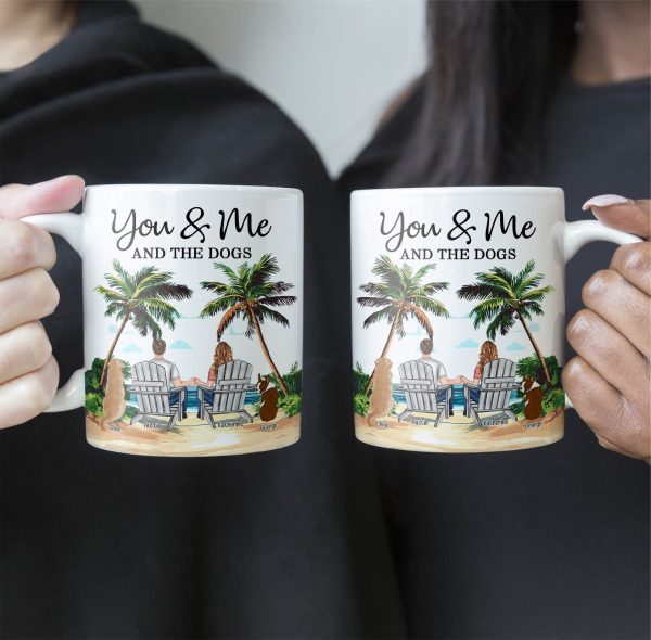 Personalized White Ceramic Mug You & Me and the Dogs, Custom Mug for Couples with Their Dogs, Perfect Gift for Dog Lovers, Personalized White Ceramic Mug You & Me and the Dogs, Custom Mug for Couples with Their Dogs, Perfect Gift for Dog Lovers,