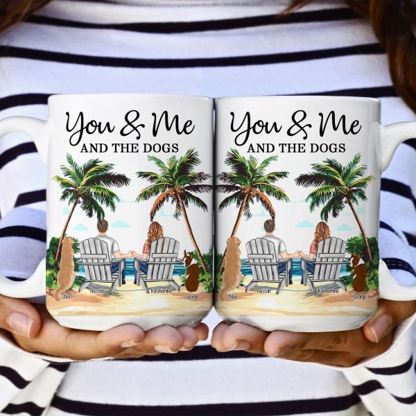 Personalized White Ceramic Mug You & Me and the Dogs, Custom Mug for Couples with Their Dogs, Perfect Gift for Dog Lovers, Personalized White Ceramic Mug You & Me and the Dogs, Custom Mug for Couples with Their Dogs, Perfect Gift for Dog Lovers,