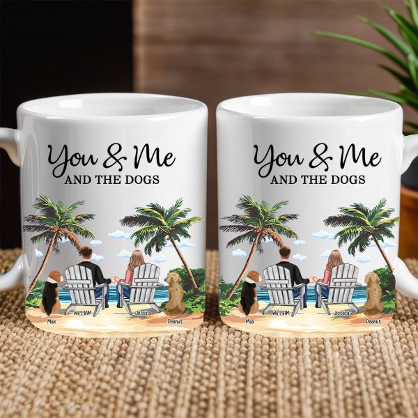 Personalized White Ceramic Mug You & Me and the Dogs, Custom Mug for Couples with Their Dogs, Perfect Gift for Dog Lovers, Personalized White Ceramic Mug You & Me and the Dogs, Custom Mug for Couples with Their Dogs, Perfect Gift for Dog Lovers,