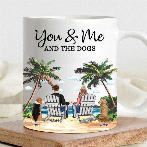 Personalized White Ceramic Mug You & Me and the Dogs, Custom Mug for Couples with Their Dogs, Perfect Gift for Dog Lovers, Personalized White Ceramic Mug You & Me and the Dogs, Custom Mug for Couples with Their Dogs, Perfect Gift for Dog Lovers,