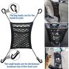 Pet Car Safety Net Barrier Rear Seat Fence with Storage Bag