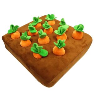 Pet Carrot Plush Toy - Interactive Chew & Sniff Training for Dogs