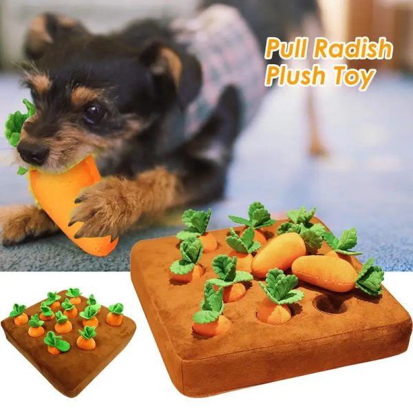 Pet Carrot Plush Toy - Interactive Chew & Sniff Training for Dogs Pet Carrot Plush Toy - Interactive Chew & Sniff Training for Dogs