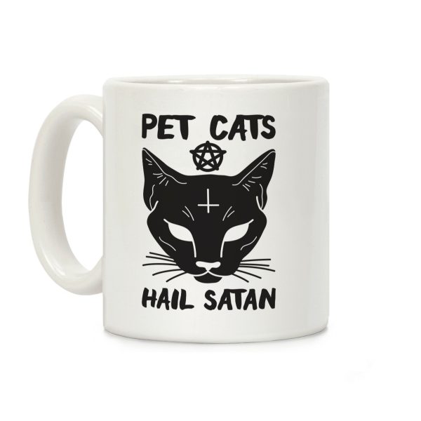 Pet Cats Hail Satan Sphynx Coffee Mug Pet Cats Hail Satan Sphynx Coffee Mug