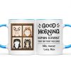 Pet Lovers Good Morning Human Servant - Personalized Custom Accent Mug Pet Lovers Good Morning Human Servant - Personalized Custom Accent Mug