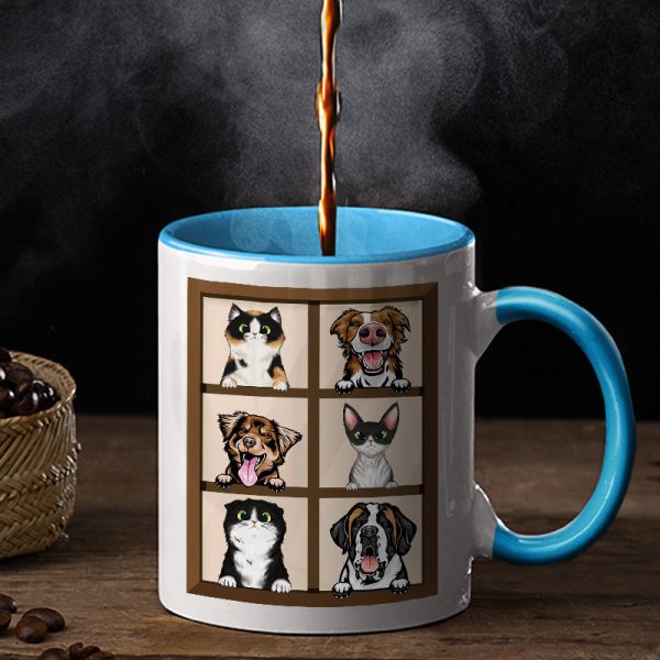 Pet Lovers Good Morning Human Servant - Personalized Custom Accent Mug Pet Lovers Good Morning Human Servant - Personalized Custom Accent Mug