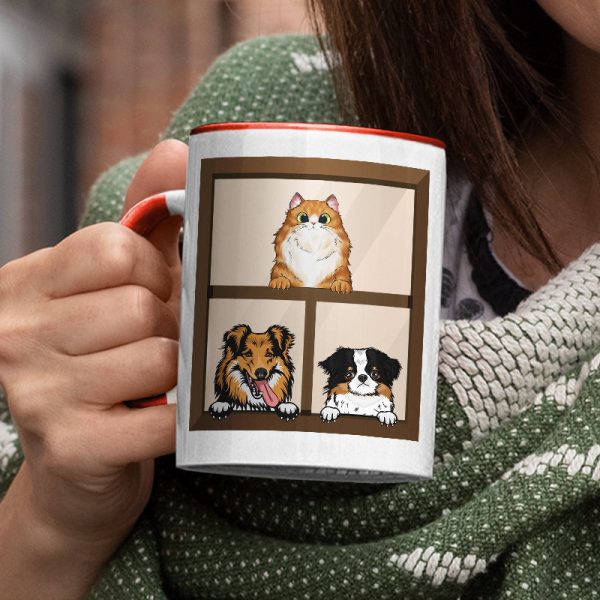 Pet Lovers Good Morning Human Servant - Personalized Custom Accent Mug Pet Lovers Good Morning Human Servant - Personalized Custom Accent Mug