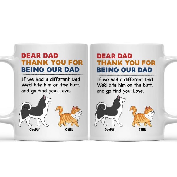 Pet Thank You For Being My Mom Dad - Funny Gift For Dog Lovers, Cat Lovers - Personalized Mug Pet Thank You For Being My Mom Dad - Funny Gift For Dog Lovers, Cat Lovers - Personalized Mug