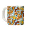 Phallic Breakfast Pattern Coffee Mug
