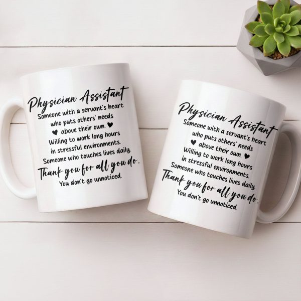 Physician Assistant Thank You For All You Do - Personalized Custom Coffee Mug - DOC082_MG