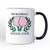 Pickleball Social Club Personalized Mug, Cute Retro Girly Sporty Gift with Custom Name Pickleball Social Club Personalized Mug, Cute Retro Girly Sporty Gift with Custom Name