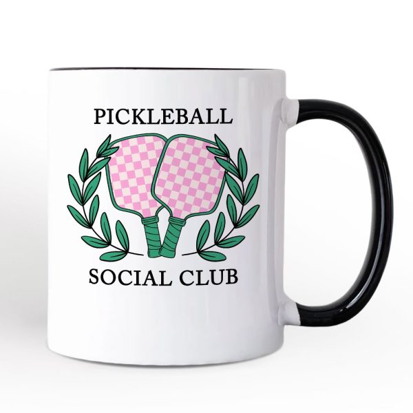 Pickleball Social Club Personalized Mug, Cute Retro Girly Sporty Gift with Custom Name Pickleball Social Club Personalized Mug, Cute Retro Girly Sporty Gift with Custom Name
