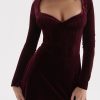 Pin Tuck V Neck Long Sleeve A-line Mini Dress Pin Tuck V Neck Long Sleeve A-line Mini Dress