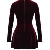 Pin Tuck V Neck Long Sleeve A-line Mini Dress Pin Tuck V Neck Long Sleeve A-line Mini Dress