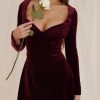 Pin Tuck V Neck Long Sleeve A-line Mini Dress Pin Tuck V Neck Long Sleeve A-line Mini Dress