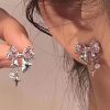 Pink Crystal Bow Pendant Necklace for Women Pink Crystal Bow Pendant Necklace for Women