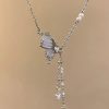 Pink Crystal Bow Pendant Necklace for Women Pink Crystal Bow Pendant Necklace for Women