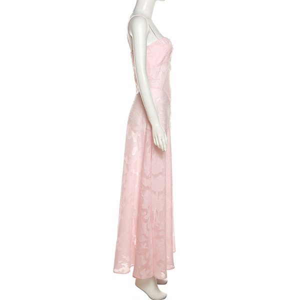 Pink Floral Lace Maxi Dress Pink Floral Lace Maxi Dress