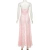 Pink Floral Lace Maxi Dress Pink Floral Lace Maxi Dress