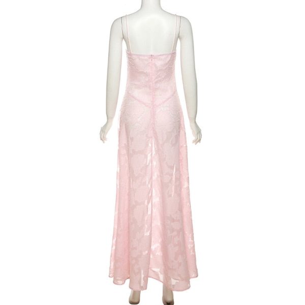 Pink Floral Lace Maxi Dress Pink Floral Lace Maxi Dress