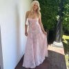 Pink Floral Lace Maxi Dress Pink Floral Lace Maxi Dress
