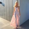 Pink Floral Lace Maxi Dress Pink Floral Lace Maxi Dress