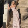 Pink Floral Lace Maxi Dress Pink Floral Lace Maxi Dress