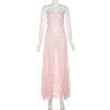 Pink Floral Lace Maxi Dress Pink Floral Lace Maxi Dress