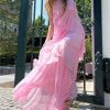 Pink Halter Ruffled Layered Maxi Dress Pink Halter Ruffled Layered Maxi Dress