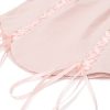 Pink Lace Up Corset And Pleated Mini Skirt Set