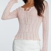 Pink Long Sleeve Ruched Top Pink Long Sleeve Ruched Top