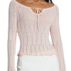 Pink Long Sleeve Ruched Top Pink Long Sleeve Ruched Top
