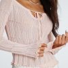 Pink Long Sleeve Ruched Top Pink Long Sleeve Ruched Top