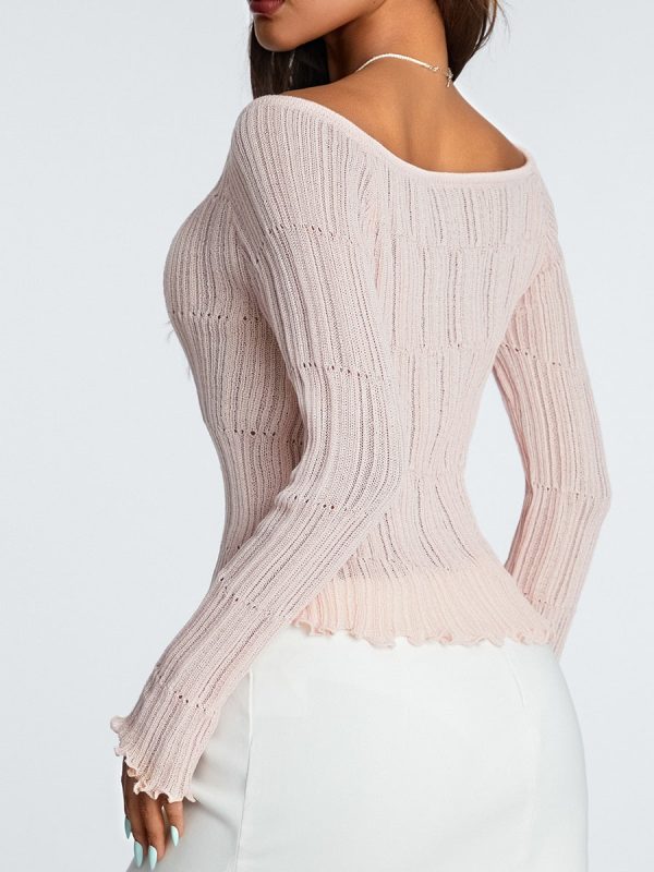 Pink Long Sleeve Ruched Top Pink Long Sleeve Ruched Top