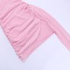 Pink Mesh Corset Draped Tube Mini Dress Pink Mesh Corset Draped Tube Mini Dress