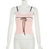 Pink Ribbed Lace Up Top Pink Ribbed Lace Up Top