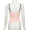 Pink Ribbed Lace Up Top Pink Ribbed Lace Up Top