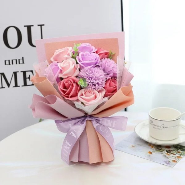Pink Soap Rose Preserved Bouquet Pink Soap Rose Preserved Bouquet