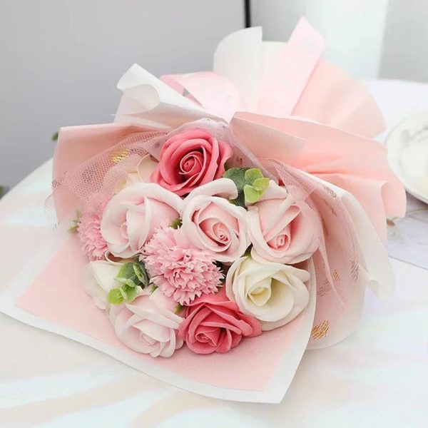 Pink Soap Rose Preserved Bouquet Pink Soap Rose Preserved Bouquet