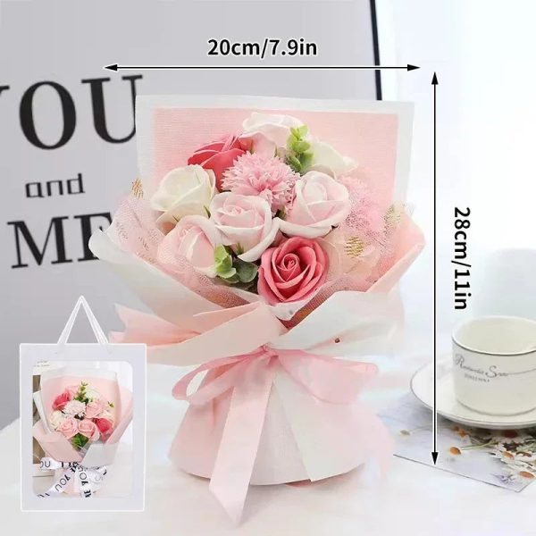 Pink Soap Rose Preserved Bouquet Pink Soap Rose Preserved Bouquet