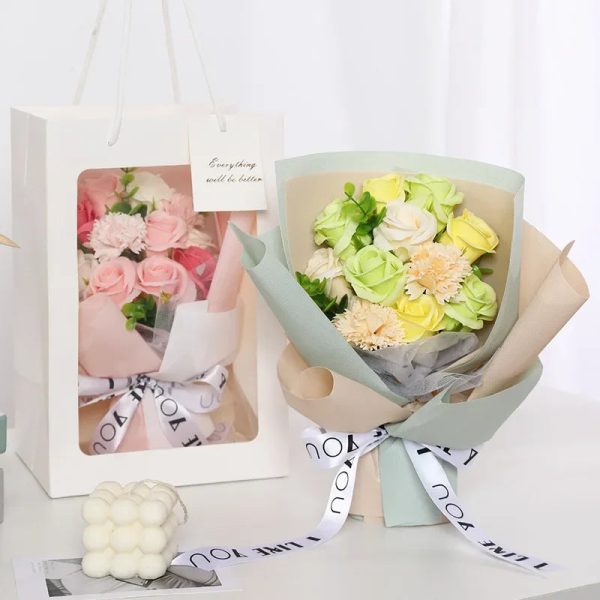 Pink Soap Rose Preserved Bouquet Pink Soap Rose Preserved Bouquet