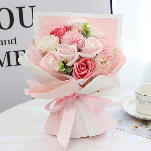 Pink Soap Rose Preserved Bouquet Pink Soap Rose Preserved Bouquet
