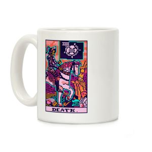 Pixelated Death Tarot Card Coffee Mug
