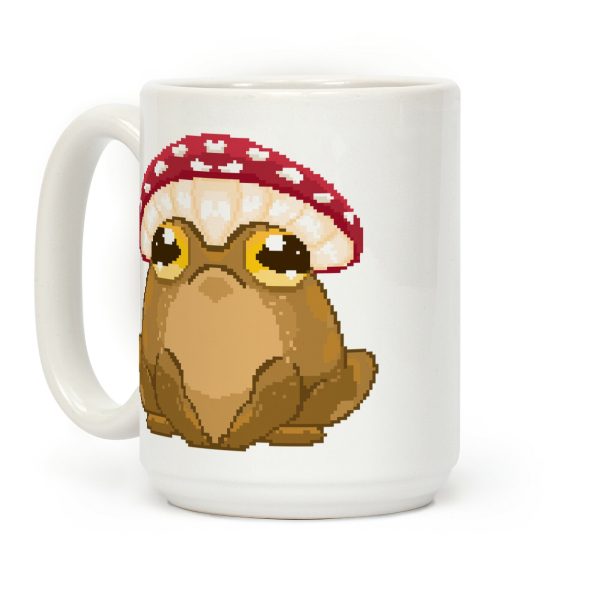 Pixelated Toad in Mushroom Hat Coffee Mug Pixelated Toad in Mushroom Hat Coffee Mug