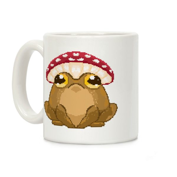 Pixelated Toad in Mushroom Hat Coffee Mug Pixelated Toad in Mushroom Hat Coffee Mug