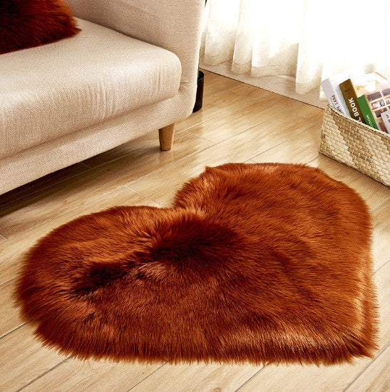 Plush Heart Shaped Carpet Non-Slip Mat Fluffy Rug Floor Plush Heart Shaped Carpet Non-Slip Mat Fluffy Rug Floor