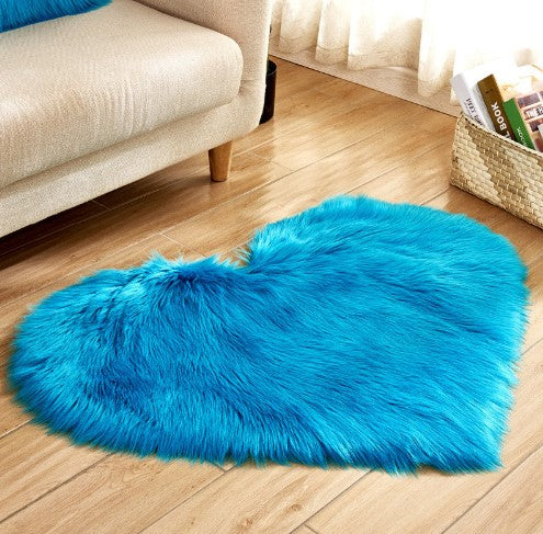 Plush Heart Shaped Carpet Non-Slip Mat Fluffy Rug Floor Plush Heart Shaped Carpet Non-Slip Mat Fluffy Rug Floor
