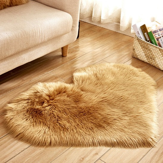 Plush Heart Shaped Carpet Non-Slip Mat Fluffy Rug Floor Plush Heart Shaped Carpet Non-Slip Mat Fluffy Rug Floor
