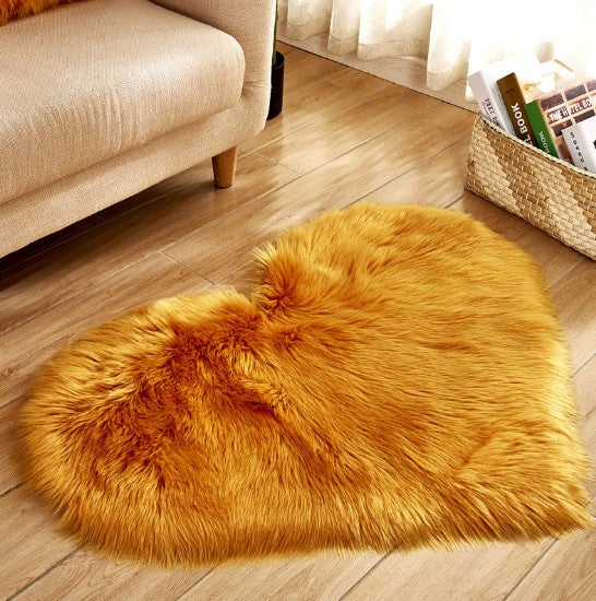 Plush Heart Shaped Carpet Non-Slip Mat Fluffy Rug Floor Plush Heart Shaped Carpet Non-Slip Mat Fluffy Rug Floor