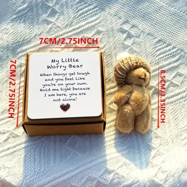 Pocket Worry Bear Plush with Encouragement Card Gift Box Pocket Worry Bear Plush with Encouragement Card Gift Box
